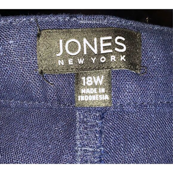 Jones New York Cropped Linen Pants - Picture 5 of 6